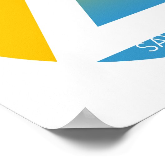 bespaar onze zeeen driehoeken poster (Hoek)