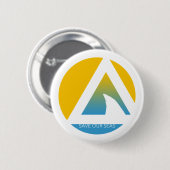 bespaar onze zeeen driehoeken ronde button 5,7 cm (Voorkant /achterkant)