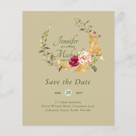 Bespaar op de beste manier de Dates Floral WreatBU (Voorkant)