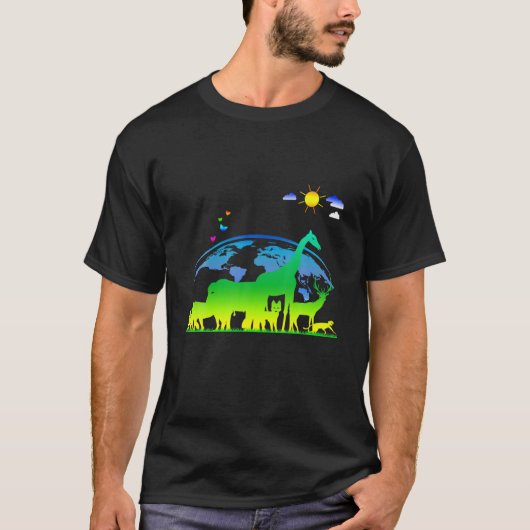 Bespaar op de planeet Aarde Dag Milieu Groen ooit T-shirt (Voorkant)