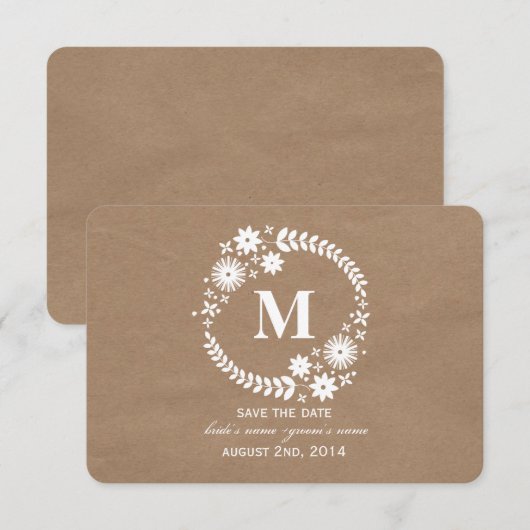 Bespaar op karton Geïnspireerde witte, witte, grot Save The Date (Voorkant / Achterkant)