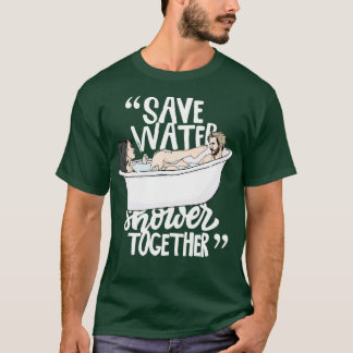 Bespaar samen waterdouche t-shirt