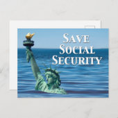 Bespaar sociale zekerheid briefkaart (Voorkant / Achterkant)