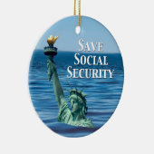 Bespaar sociale zekerheid keramisch ornament (Rechts)