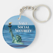 Bespaar sociale zekerheid sleutelhanger (Achterkant)