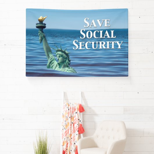 Bespaar sociale zekerheid spandoek (Insitu)