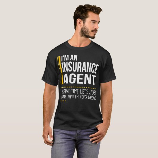 Bespaar tijd zodat verzekeringsagent nooit werkt t-shirt (Voorkant volledig)