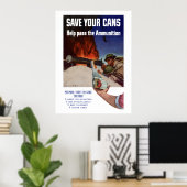 Bespaar uw blikjes — help de munitie over te slaan poster (Thuiskantoor)