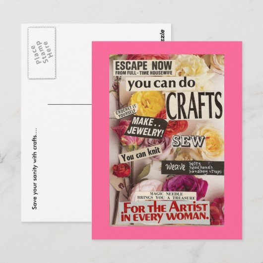 Bespaar uw gezond verstand met ambachtslieden briefkaart (Voorkant / Achterkant)