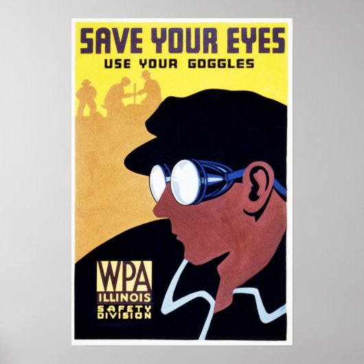 BESPAAR UW OGEN Gebruik uw oude Illinois WPA Poster (Voorkant)