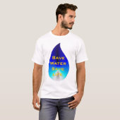 Bespaar water, bespaar leven t-shirt (Voorkant volledig)