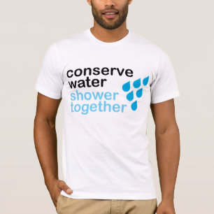 Bespaar water, douche samen t-shirt