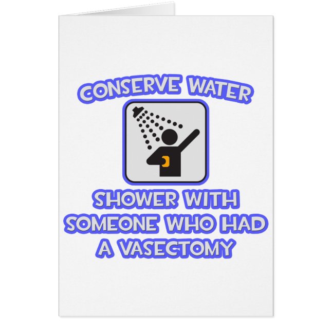 Bespaar water.. Douchen met iemand.. Vasectomie (Voorkant)
