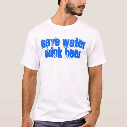 BESPAAR WATER DRINK BEER T-SHIRT (Voorkant)