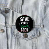 Bespaar water Drink bier Ronde Button 7,6 Cm (In situ)