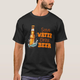 Bespaar Water Drink Bier Vintage T-shirt
