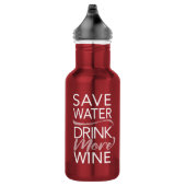 Bespaar water Drink Meer Wijnwaterflesje op donker Waterfles (Rechts)
