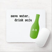 Bespaar water, drink Soju! Muismat (Met muis)