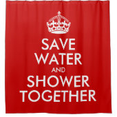 Bespaar water en douche samen (houd kalme stijl) douchegordijn (Voorkant)