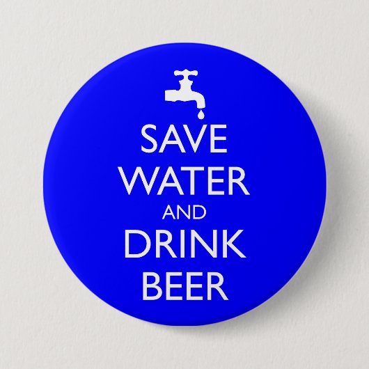 BESPAAR WATER EN DRINK BEER BUTTON (Voorkant)