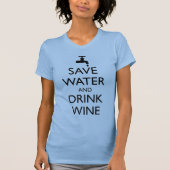 BESPAAR WATER EN DRINK WIJN T-SHIRT (Voorkant)