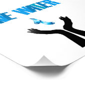 Bespaar water: handen besparen water foto afdruk (Hoek)