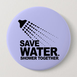 BESPAAR WATER. SCHOON SAMEN. RONDE BUTTON 4,0 CM