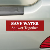 BESPAAR WATER, TOONT SAMEN BUMPERSTICKER (Op auto)