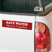 BESPAAR WATER, TOONT SAMEN BUMPERSTICKER (Op Truck)