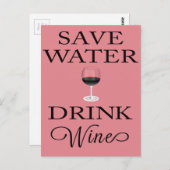 Bespaar waterwinde Drink Briefkaart (Voorkant / Achterkant)