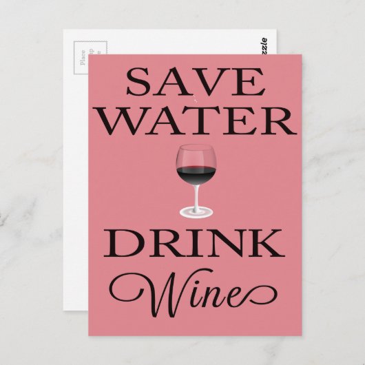 Bespaar waterwinde Drink Briefkaart (Voorkant / Achterkant)