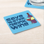 Bespaar waterwinde Drink Kartonnen Onderzetters (Schuin)