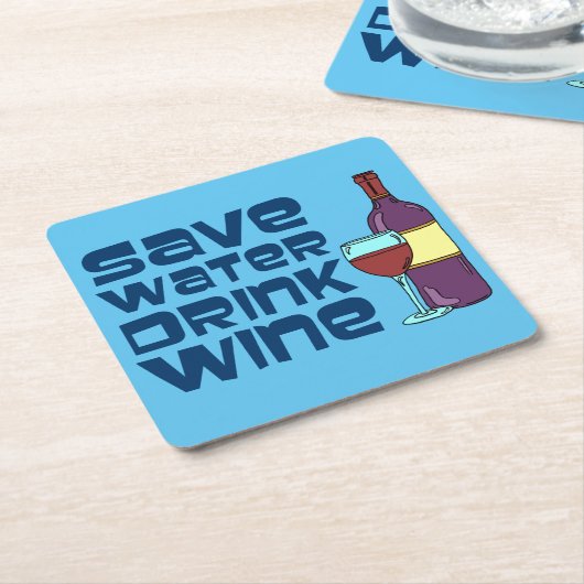 Bespaar waterwinde Drink Kartonnen Onderzetters (Schuin)