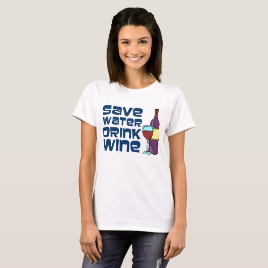 Bespaar waterwinde Drink T-shirt (Voorkant volledig)