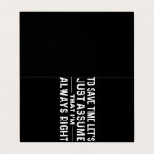 bespaart tijd visitekaartje (Buitenkant ongevouwen)