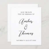 Besparing op datum van budgettaire Plain Black & W (Voorkant / Achterkant)