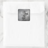 Besparing van het lichaam - Opleiding Motivatie Vierkante Sticker (Tas)
