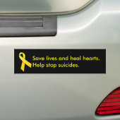 Besparing van levens en het genezen van harten bumpersticker (Op auto)