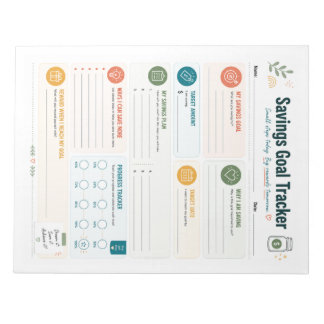 Besparingsdoel Tracker Notitieblok