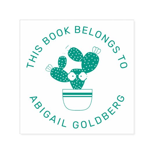 Bespectacled Cactus Dit boek behoort tot Zelfinktende Stempel (Design)