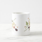 Bespeelde groene doorsnede bloemen motif koffiemok (Center)