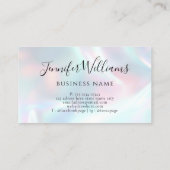 Bespeelde moderne artistieke holografische vormgev visitekaartje (Achterkant)