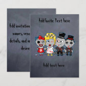 Bespiegel bruidspaar accessoires voor zombies kaart (Voorkant / Achterkant)