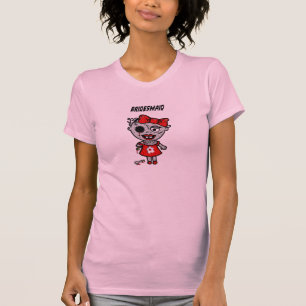 Bespiegel bruidspaar accessoires voor zombies t-shirt