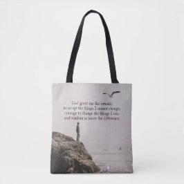 Bespiegelende Kustscene Sereniteitsgebed Tote Bag