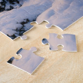 Bespiegeling Sneeuw Winter Berg Meer Puzzel (Zijkant)