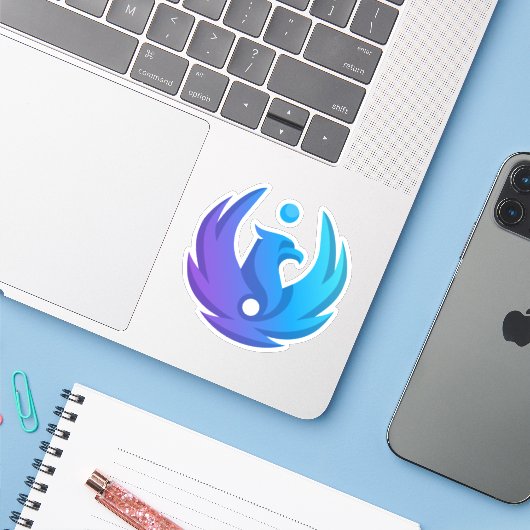 BESPIN STICKER (Laptop met iPhone)