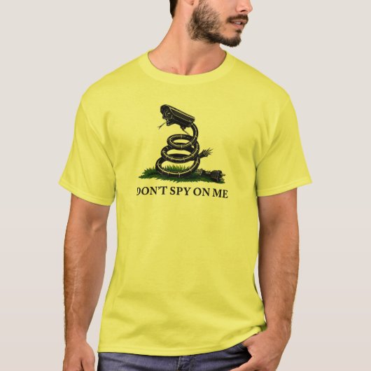 Bespioneer me niet t-shirt (Voorkant)