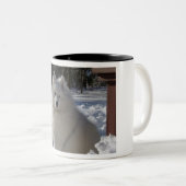 bespioneerd tweekleurige koffiemok (Voorkant rechts)