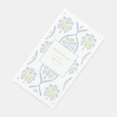 Bespoke Blue and Green Floral Wedding Servet (Hoek)